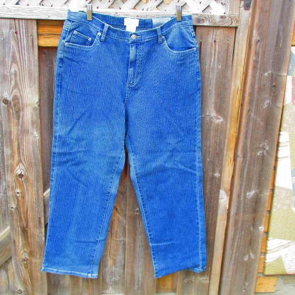 Vintage Light Wash Ribbed Jeans 14P Hudson's Bay - Picture 1 of 9